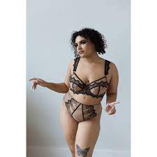 Playful Promises Clara Latte And Black Lace High waisted Brief